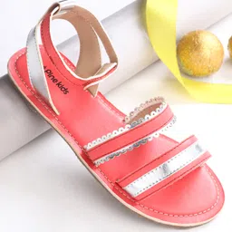Pine Kids Party Wear Sandals - Pink-image-21