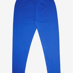Kiddopanti Solid Ankle Length Lycra Legging - Blue image 1