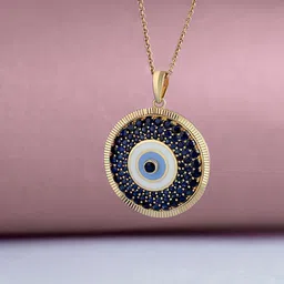 Mia by Tanishq 14KT Orb of Protection Evil Eye Gold & Diamond Pendant-4.924 g-image-84