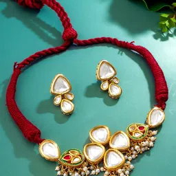 Anouk Gold-Plated Kundan Stone-Studded & Beaded JewellerySet-picture-20