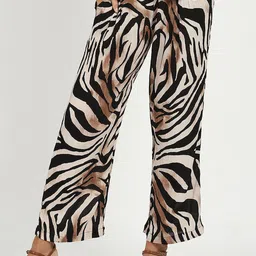 Global Republic Women Animal Printed Relaxed High-Rise Trousers-image-87