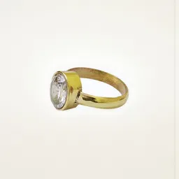 elitemart Unisex Gold-Plated Brass Zircon Finger Ring-image-40