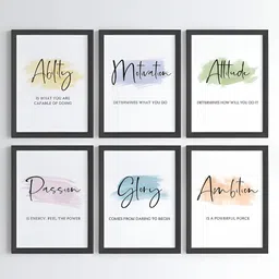 My Kids Wall Daily Positive Vibes Black & White 6 Pieces Wooden Wall Art-image-29