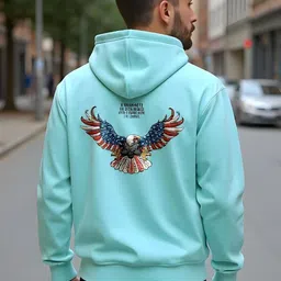 SHAUN Men Printed Hooded Sweatshirt image 3