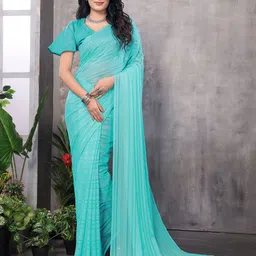 Moda Rapido Striped Saree With Unstitched Blouse Piece-picture-15