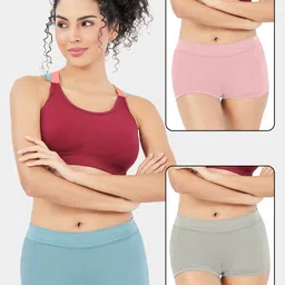 Trylo G Leg Pack Of 3 Women Full Hip Coverage Modal Concealed Briefs image 4