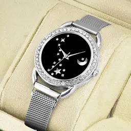 CSAMON Women Embellished Dial & Bracelet Style Straps Analogue Watch Csamon_23_Silver_Idaka chand-picture-17