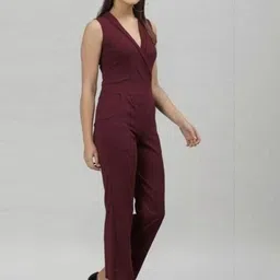 SHYAM SUNDARI V-Neck Wrap Culotte Jumpsuit image 3