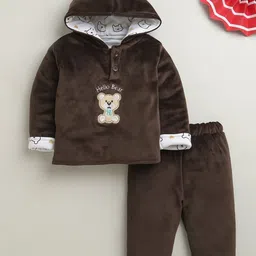 BUMZEE Boys Embroidered Hooded Sweatshirt With Pyjama-picture-44