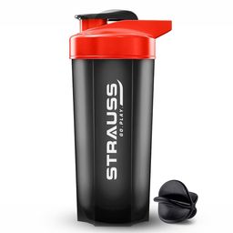 STRAUSS Black & Red Single Plastic Solid Water Bottle-picture-19