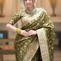 ZIKARAA Woven Design Zari Handloom Saree image 2