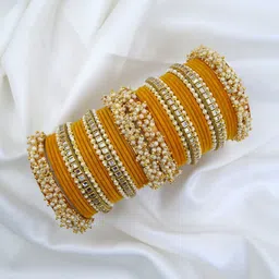 RENOY Set Of 40 Stones Studded & Beaded Bangles-picture-20