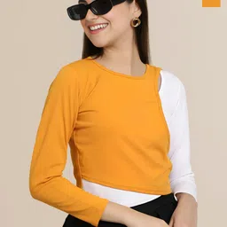 Mast & Harbour Pack of 2 Women Solid Round Neck Regular Top-picture-22