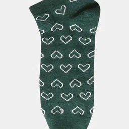 N2S NEXT2SKIN Women Pack Of 3 Sneaker Length Solid Color Heart Pattern Cotton Thumb Socks image 3