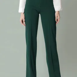 Dream Beauty Fashion Women Straight Fit High-Rise Easy Wash Pleated Trousers-picture-36