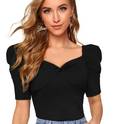 DHRUVIL IMPEX Women Solid 1Regular Top-picture-37