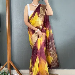 all about you Tie and Dye Organza Saree image 4