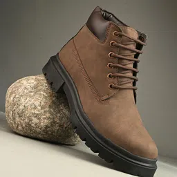 AfroJack Men Textured Block Chunky Boots-picture-30