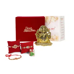 INTERNATIONAL GIFT 3-Pcs Rakhi With Panchmukhi Hanuman & Roli Chawal-picture-26