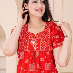 DGSM CRAFT Printed Maxi Nightdress image 3