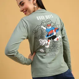 LIMEROAD Women Printed Sweatshirt image 5