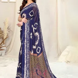 MIRCHI FASHION Ethnic Motifs Block Print Ready to Wear Saree image 2