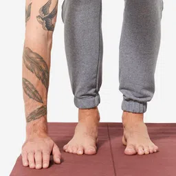 domyos Beginner's Yoga Mat with built in Strap for Carrying - Brown image 2