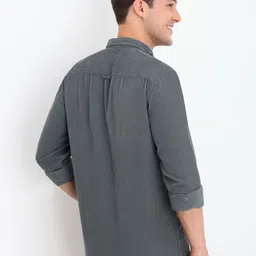 Allen Solly Men Custom Spread Collar Solid Cotton Casual Shirt image 4