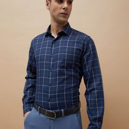 CODE by Lifestyle Men Slim Fit Spread Collar Tartan Checked Cotton Casual Shirt-picture-30
