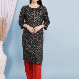 Indiwest Women Paisley Printed Kurta with Trousers-picture-29