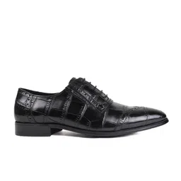 Cobblerz Men Printed Leather Oxfords image 5