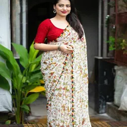 KALINI Warli Pure Georgette Saree-picture-50