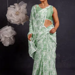 KALINI Floral Printed Saree image 1