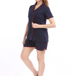 E-MAX Women Geometric Printed Night suit image 5