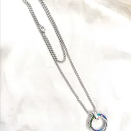 Lovemi Movements Stainless Steel Silver-Plated Ring Pendants & Chain-picture-52