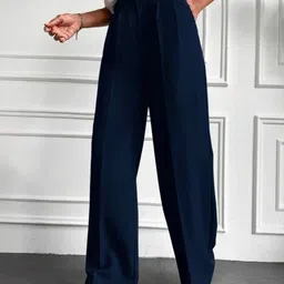 COVZ Women Smart High-Rise Easy Wash Pleated Trousers-picture-15