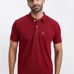 PRORIDERS Men Solid Red Regular Fit Polo T-shirt-picture-15
