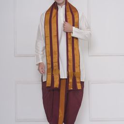 Sethukrishna Men Cotton Dhoti With Thundu-picture-6