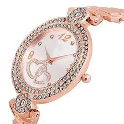 Miss Perfect Women Embellished Dial & Bracelet Style Straps Watch FA96 image 3