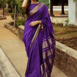Faishonhouse Woven Design Silk Blend Saree-image-25