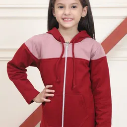MINI & MING Girls Colourblocked Hooded Sweatshirt-picture-27