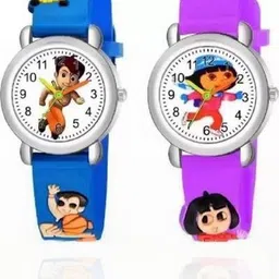 SELLORIA Unisex Kids Printed Dial & Straps Analogue Watch BluBhmPrplDra-picture-43