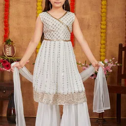 Muhuratam Girls Georgette Kurta Sets-picture-26