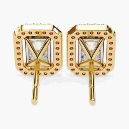 VALANOVA 18 Kt Gold Lab Grown Diamond Stud Earrings - 2.20 g image 5