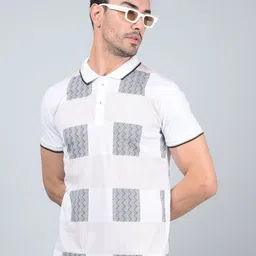 Crimsoune Club Men Printed Polo Collar Pockets Slim Fit T-shirt-picture-15