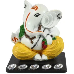 eCraftIndia Decorative Lord Ganesha Showpiece for Car Dashboard, Home Temple and Office Desks image 2