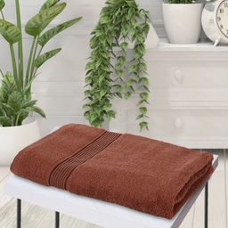 BIANCA Unisex Brown Solid 380 GSM Bath Towel-picture-24