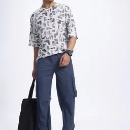 glitchez Offbeat Statement Printed Drop-Shoulder Sleeves T-shirt image 4