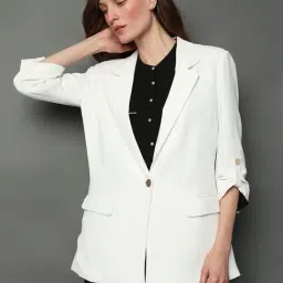 Vero Moda White Regular Fit Blazer-image-18