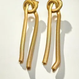 SAPRAA TRENDS Stainless Steel Gold-Plated Quirky Shaped Studs image 3